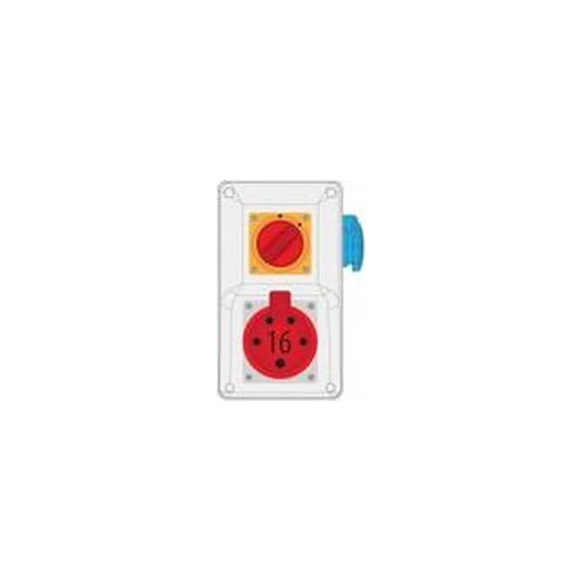 Pawbol R-BOX KOMPAKT stacionārā sadales iekārta 1x16A/5P 1x250V, atlaide 0/1 B.16501 - B.16501