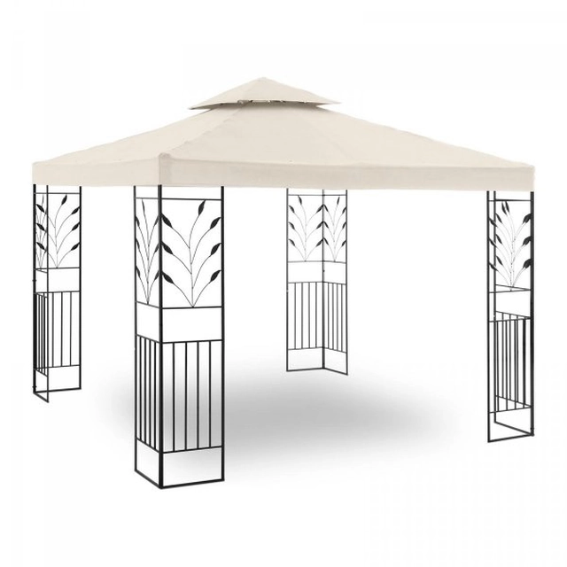 Pawilon ogrodowy - ornament - beżowy UNIPRODO 10250036 UNI_PERGOLA_3X3B