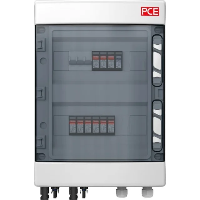 PCE PV-schakelapparatuur 2MPPT DC-overspanningsafleider type 2 Phoenix Contact AC-overspanningsafleider type 2 stroomonderbreker B16 3P BOX 90PV003