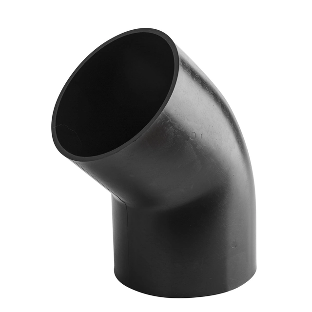 PEHD elbow 50/45 short S12.5, black, QS (Quick Stream)