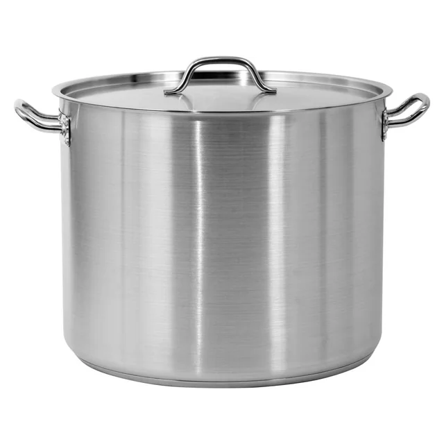 PENTOLA MEDIA CON COPERCHIO IN ACCIAIO INOX 45x36CM 57,3L