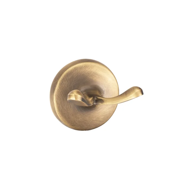 Percha de baño de dos brazos 332868B Bronce envejecido