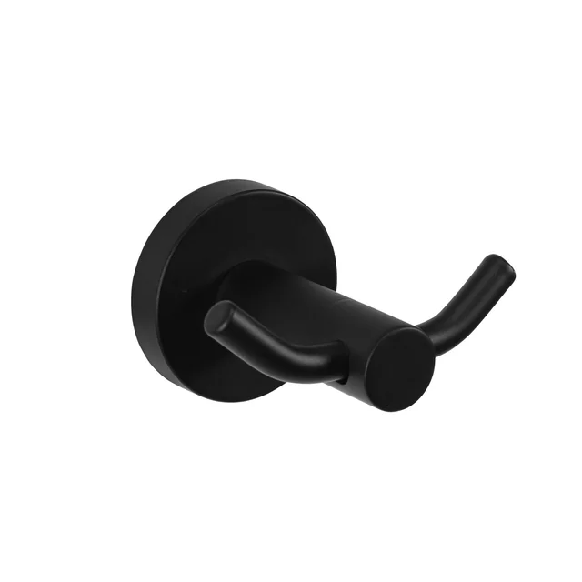 Percha de baño de dos brazos 332914A MIST 02 Negro