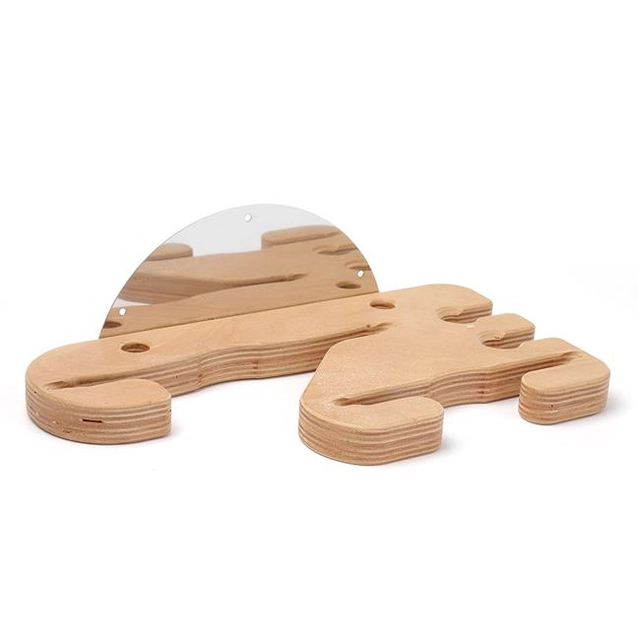 Percha de madera para palas y pinceles para pizza -4 lugares