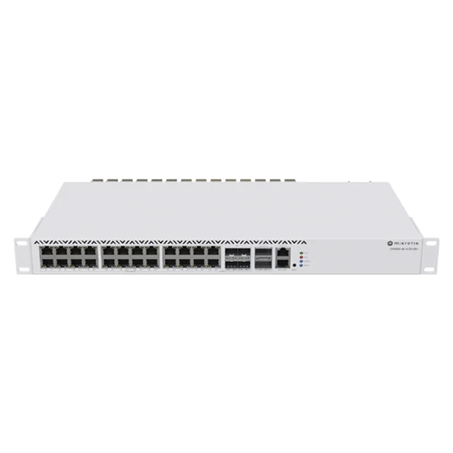 Перемикач 20 портів MikroTik RJ45 2.5 Gigabit 2x QSFP+ (2.5Gigabit або SFP+) - CRS326-4C+20G+2Q+RM