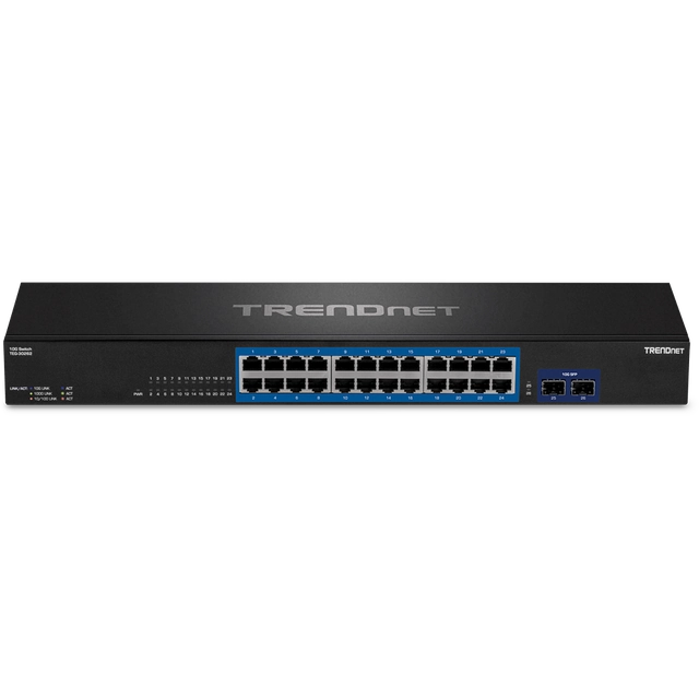 Перемикач 24 портів Gigabit'2 SFP+ портів 10G - TRENDnet TEG-30262