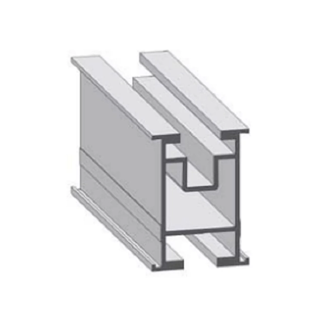 Perfil conector Q.Mount 37, ÉL 2380 mm, techo inclinado