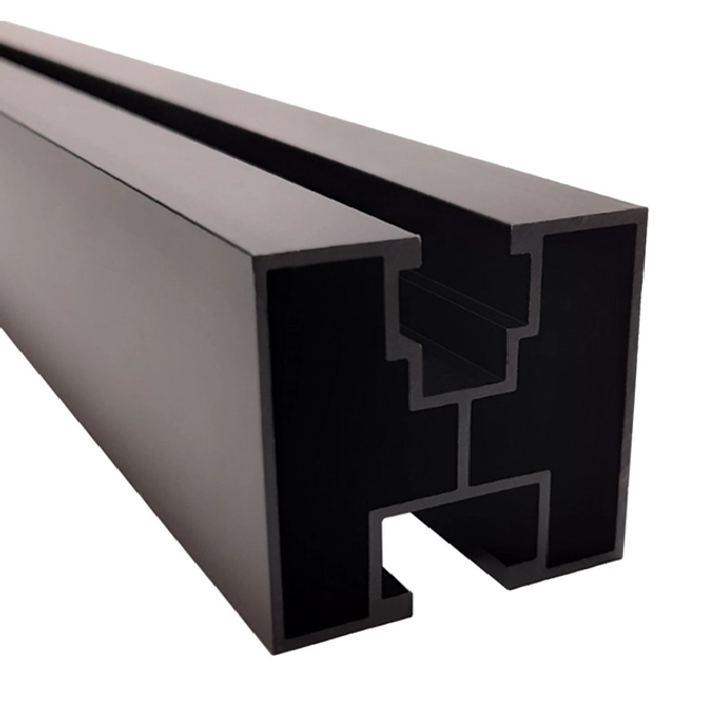 Perfil de aluminio 40*40 tornillo hexagonal L:2200mm negro