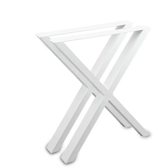 Pernas de mesa sólidas e elegantes, aço inoxidável de alta qualidade, 76x60 branco