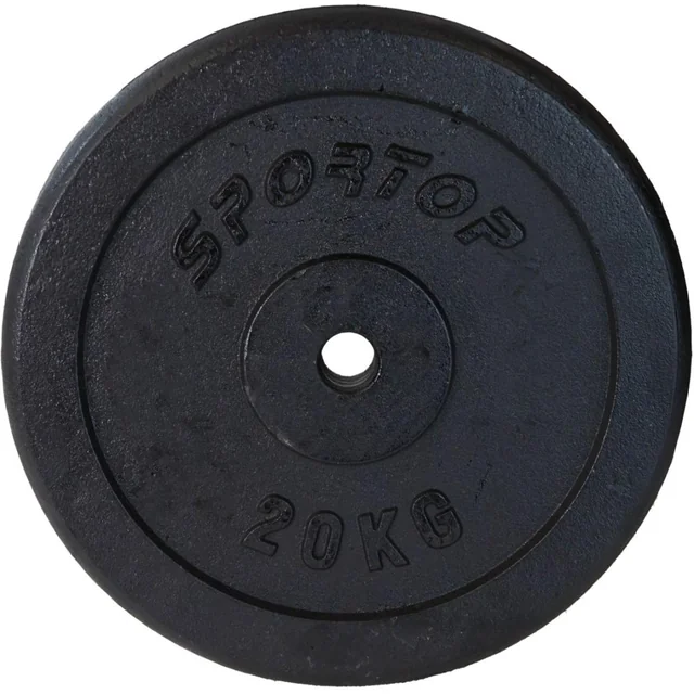 PESO DE FERRO FUNDIDO PRETO 20 KG ENERO FIT fi26,5