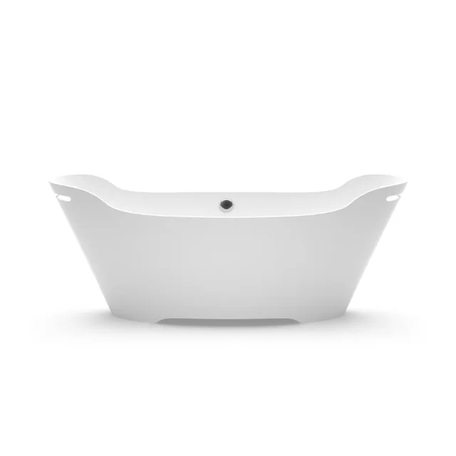 Πέτρινο μπάνιο Aura Tiche 2 λευκό, 191x75 cm, χωρίς υπερχείλιση