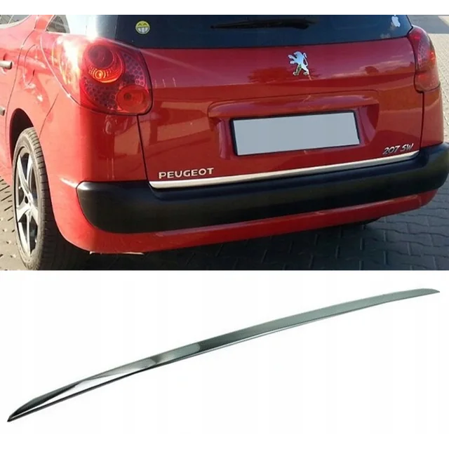 PEUGEOT 207 SW – VERCHROMTER CHROMSTREIFEN an der Heckklappe