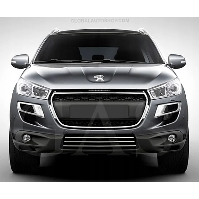 Peugeot 4008 - Chromowane Listwy Chrome Grill Atrapy Zderzaka Tuning