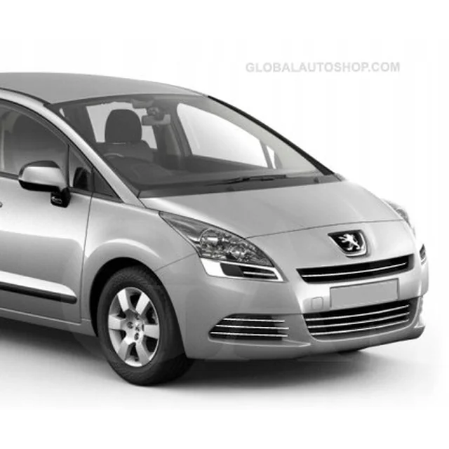 Peugeot 5008 MPV - Chromowane Listwy Chrome Grill Atrapy Zderzaka Tuning