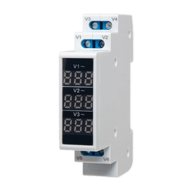 Phase voltage indicator, 3-fazowy, digital display