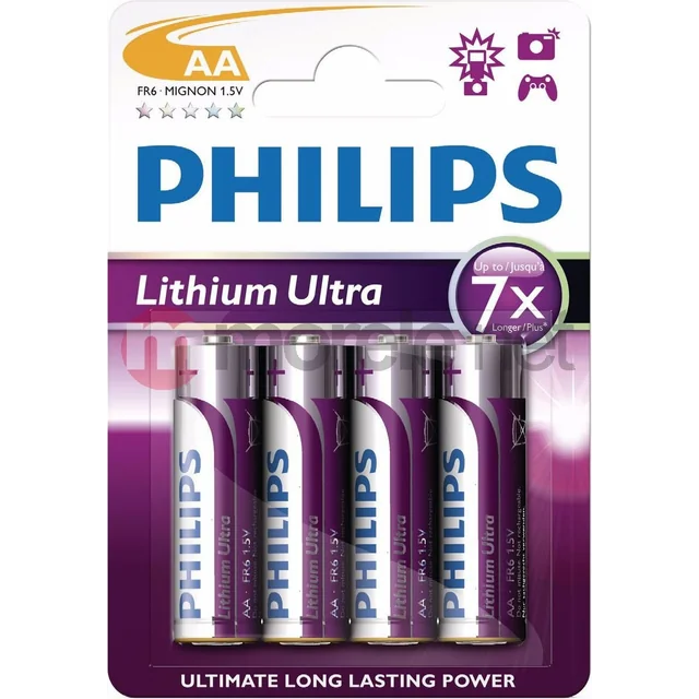 Philips Batteria al litio Philips LR6 FR6LB4A/10 blister 4szt.Ultra