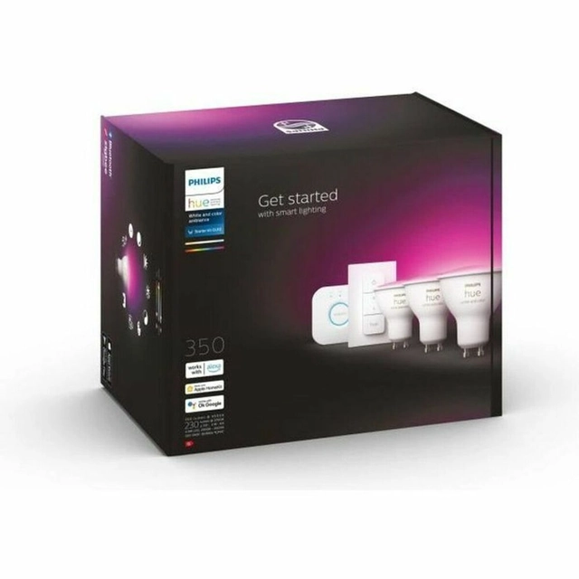 Philips Kit de démarrage ampoule LED GU10 Blanc G GU10 350 lm (6500 K) (3 Pièces)