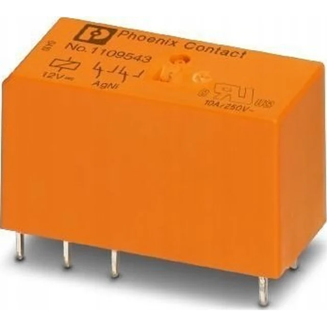 Phoenix Contact Miniature relay 2P 8A AgNi 12V DC to socket ECOR-1, REL-MR-BL- 12DC/21-21