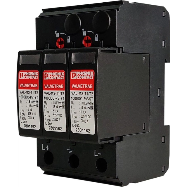 Phoenix Contact Surge arresters type 1 for PV DC systems VAL-MS-T1/T2 1000DC-PV/2+V 2801160