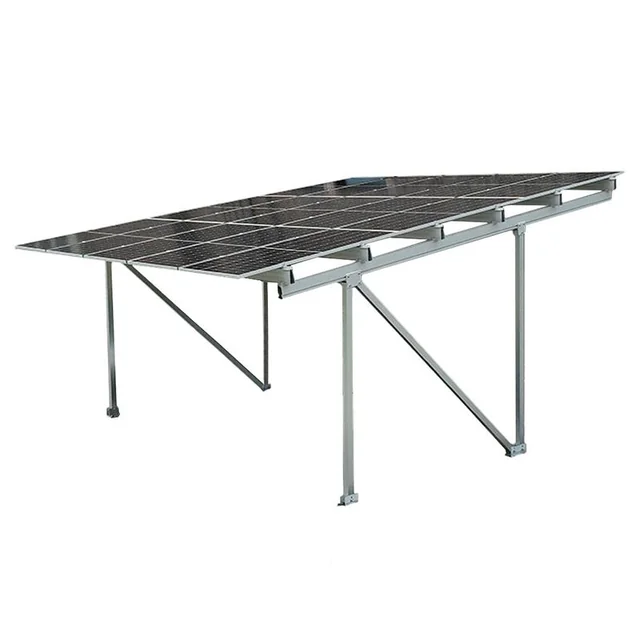 Photovoltaik-Carport-Paket mobile Aluminiumgarage 6x6 Meter mit verstellbarer Höhe für 2 Autos mit Zubehör