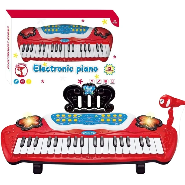 PIANO ELECTRÓNICO PARA NIÑOS MICRÓFONO INSTRUMENTO MUSICAL LIGERO