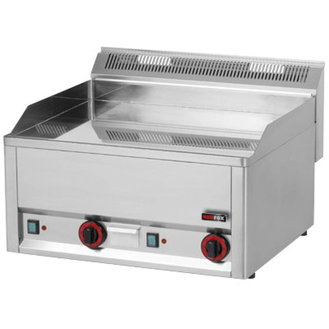 Piastra grill 65x48 | liscio | 400V | cromo | Volpe Rossa