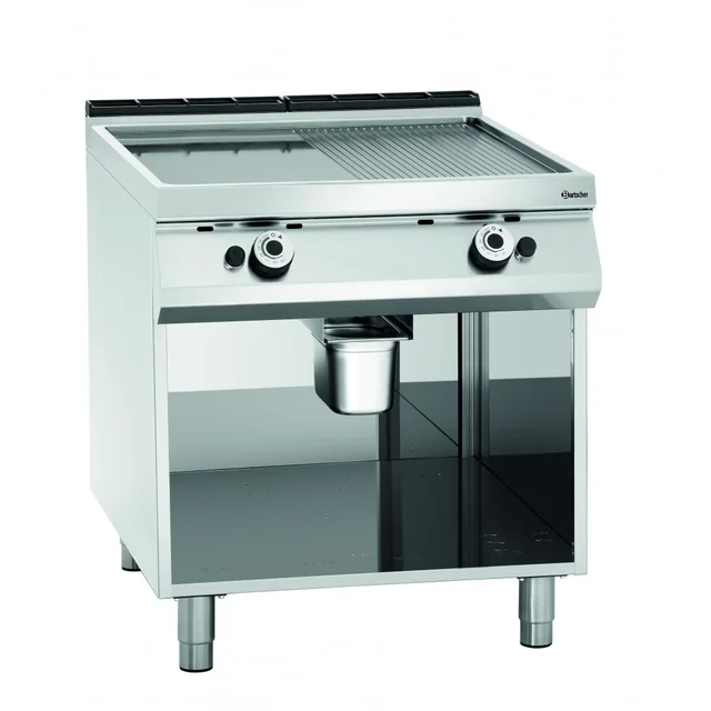 Piastra grill a gas, 1/2+1/2, PO