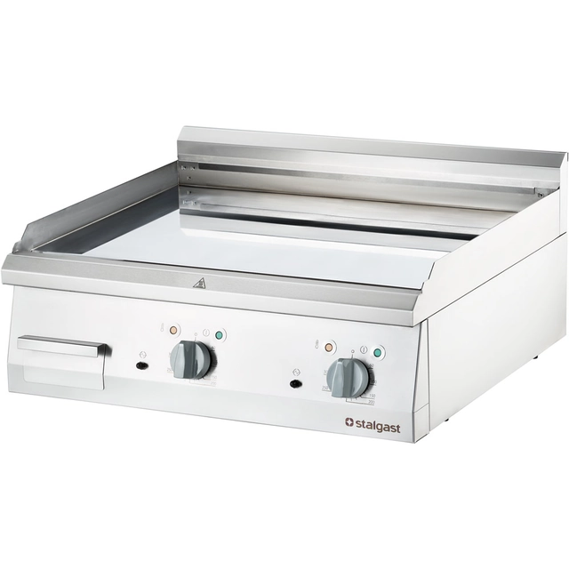 Piastra grill elettrica, cromata, liscia, P 8.1 kW, U 400 V