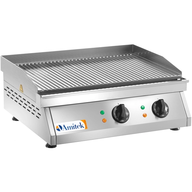 Piastra Grill Elettrica Professionale 6000W Amitek 6050008