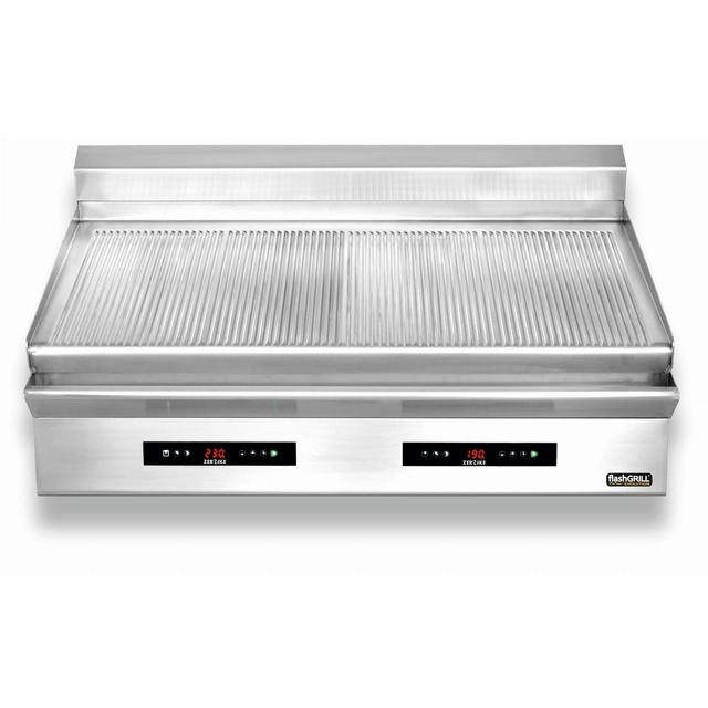 Piastra grill elettrica | regolabile | doppio | scanalato | Zernike | GE1290T2C