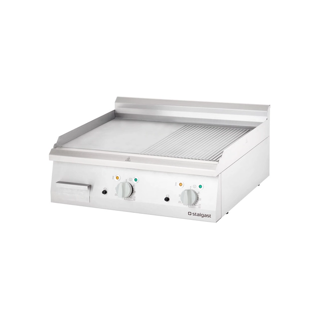 Piastra grill regolabile liscia e scanalata 800