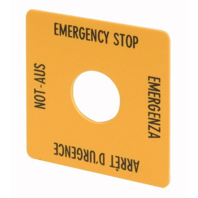 Piastra pulsante Eaton Safety con descrizione M22-XYK1 - 216484