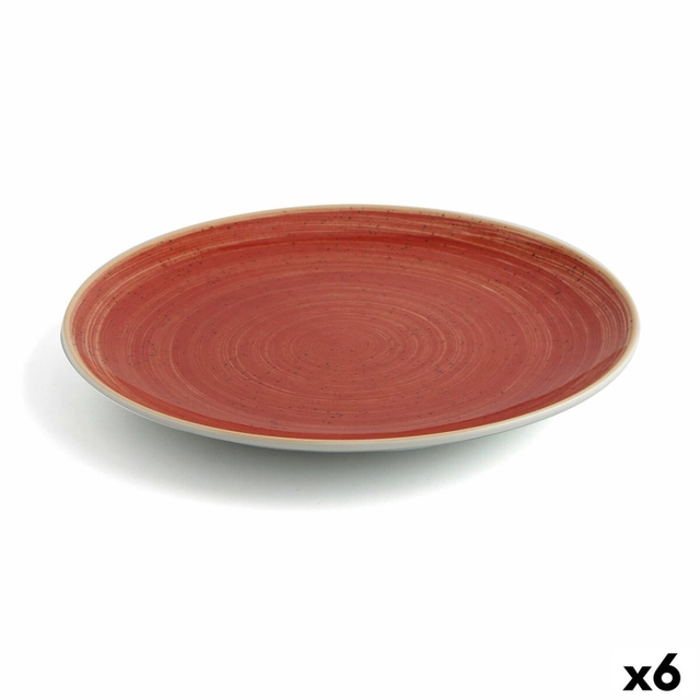 Piatto Piano Ariane Terra Ceramica Rossa Ø 31 cm ((6 Pezzi)