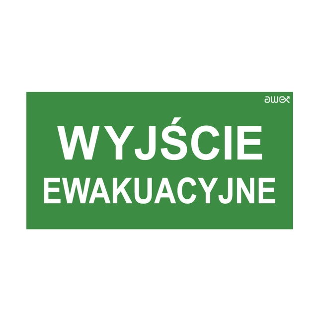 Piktogram 21 125x250 wyjście ewakuacyjne logo Awex(ISO7010) Nr.kat.: PS21