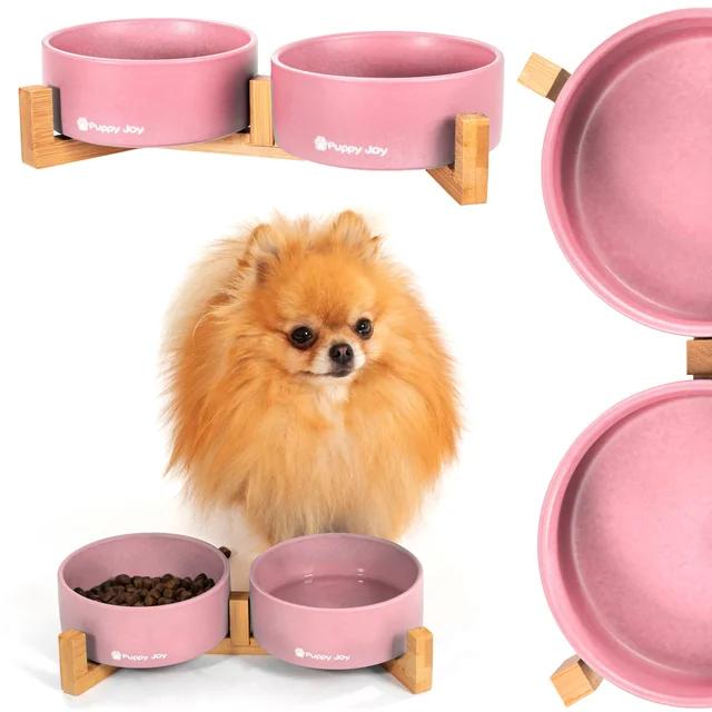 Pink Ceramic Bowls for Dogs or Cats