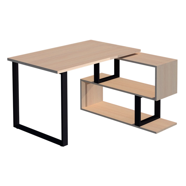 Písací stôl s ročnými nohami a policami - SL -DS1200