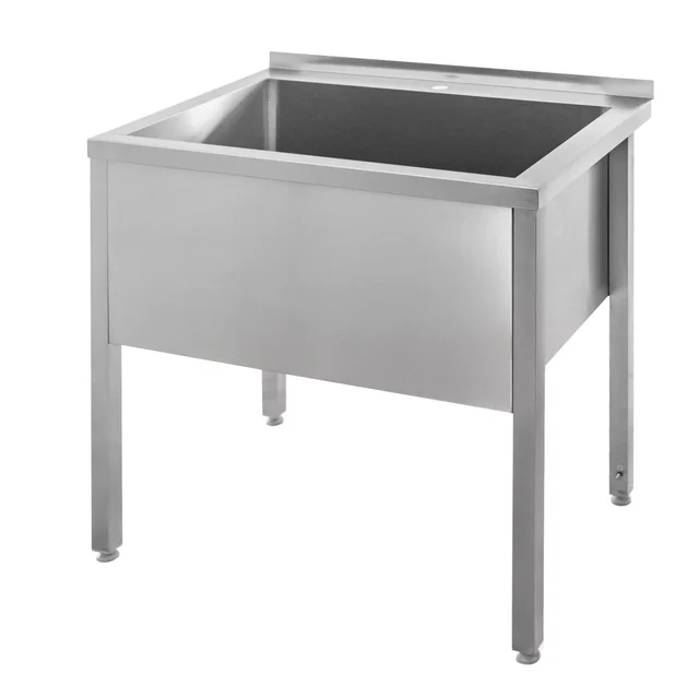 Piscina, lavello per catering a una vasca saldato, 90x60x85cm acciaio inossidabile