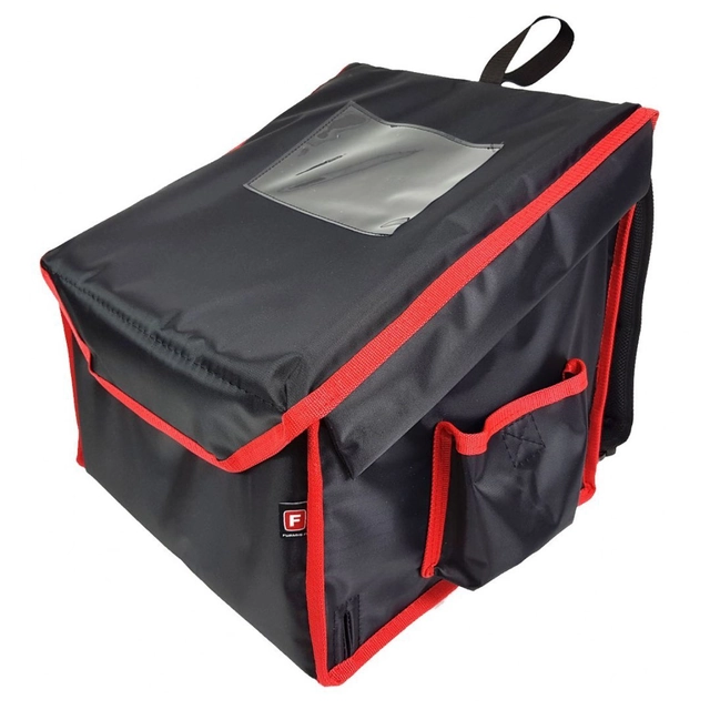 Pizza Backpack For Caterer 4x Cardboard 50x50 Heated Black Furmis