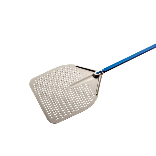 Pizza shovel rectangular perfo - aluminum length 180 cm