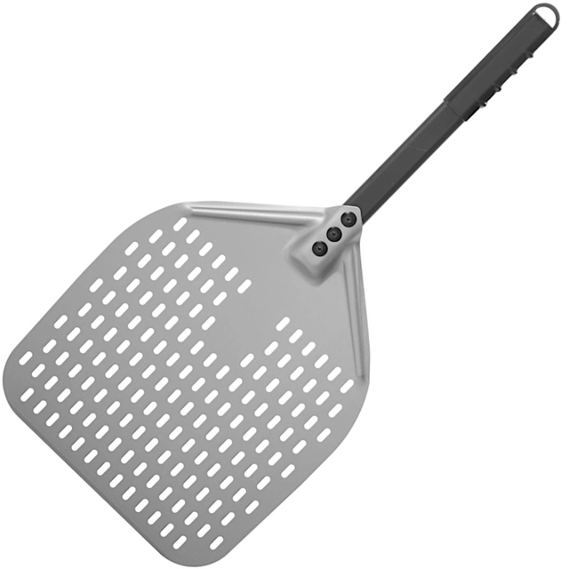 Pizza shovel with short handle perforated square 350 x 710 mm - Hendi 618080