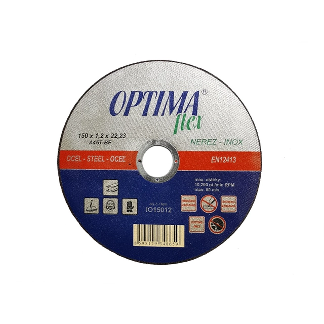 Pjovimo diskas plienui ir geležiniam plienui Optimaflex 150 x1,2 x 22,2 mm