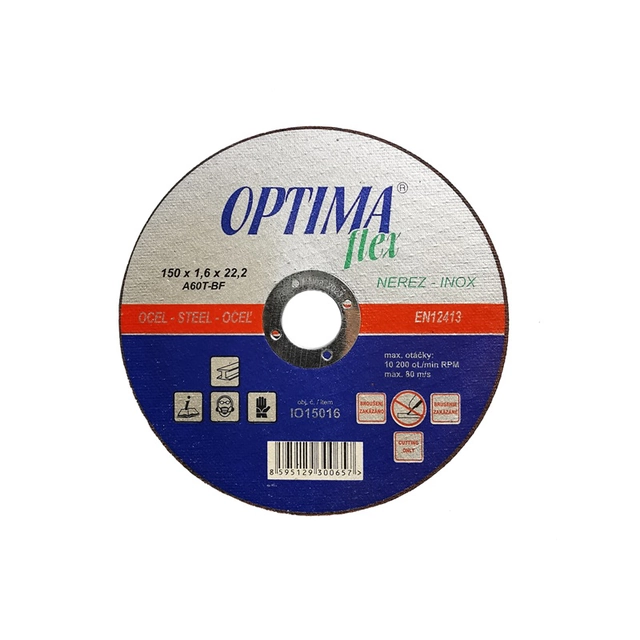 Pjovimo diskas plienui ir geležiniam plienui Optimaflex 150 x1,6 x 22,2mm