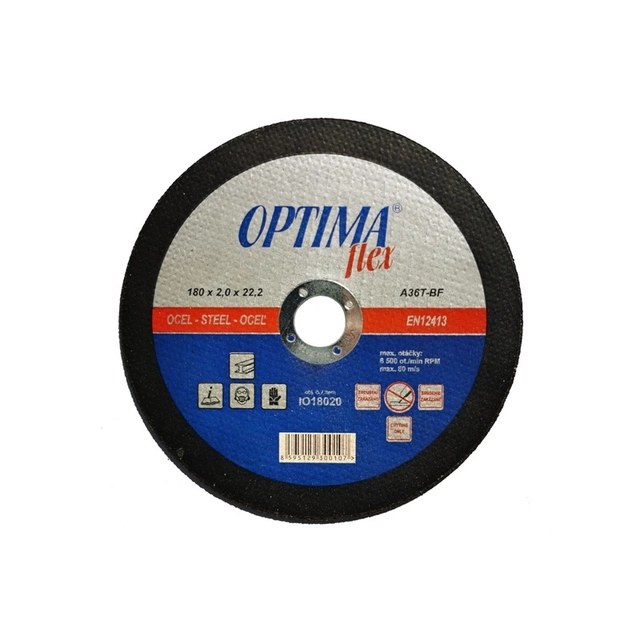 Pjovimo diskas plienui ir geležiniam plienui Optimaflex 180 x2,0 x 22,2 mm