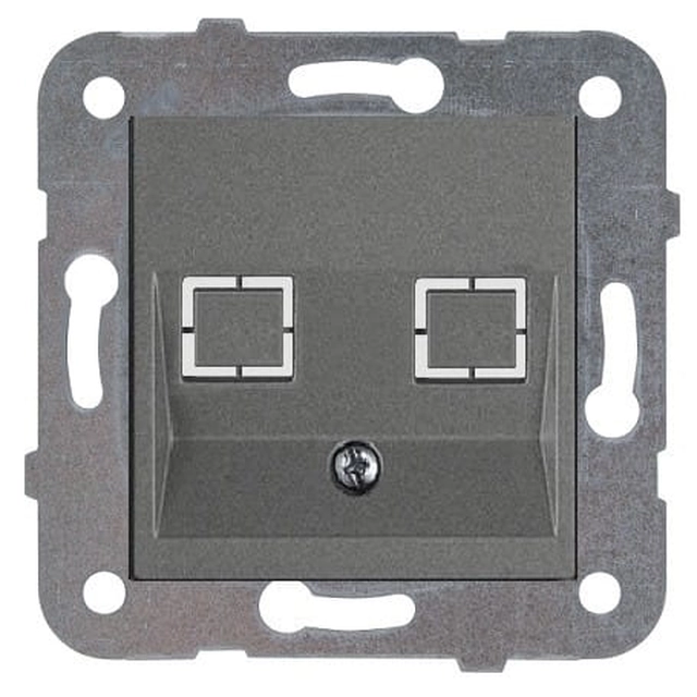 Placa frontal com estrutura de esqueleto para módulos trapezoidais Viko Panasonic Novella antracite