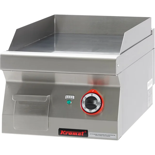 Placa Grill Cromada Lisa 400 Mm 4,8kW Kromet 700.Pbe-400g