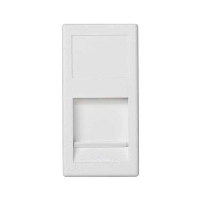 Placa K45/2, 1x RJ com tampa,22,5x45mm, branco puro universal