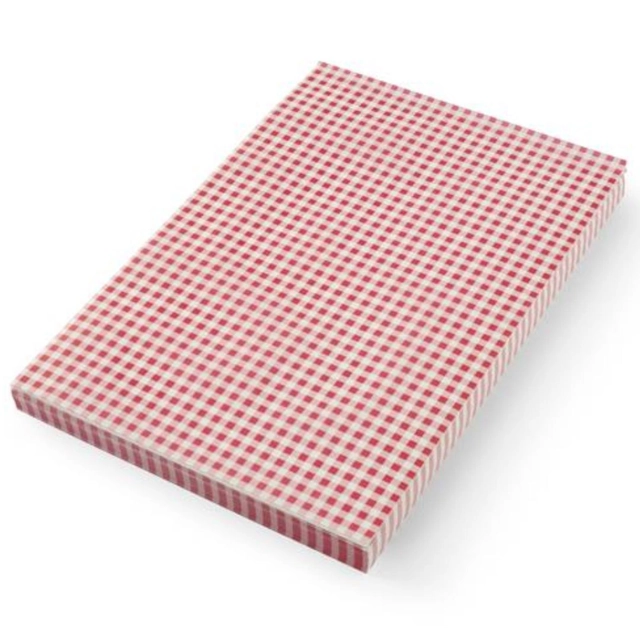 Placemat made of parchment paper checker print 500 pcs. 420x275 mm - Hendi 678152