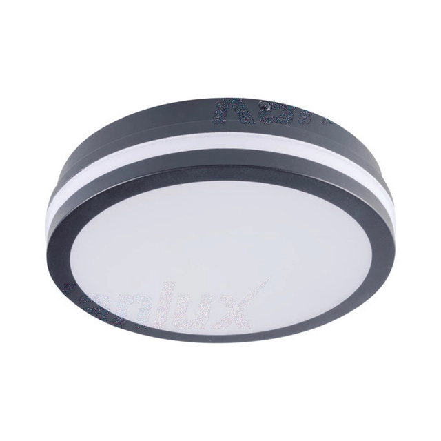 Plafond BENO NW-O-GR 220mm 18W 4000K 1400lm IP54 cinza redondo