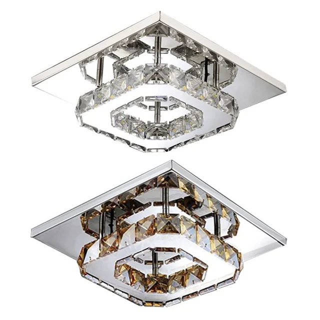 Plafoniera pătrată de cristal Glamour Plafon 8W APP405-C APP406-C