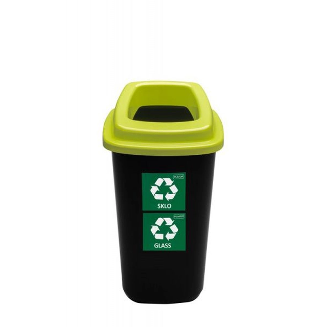 Plafor Waste bin for sorted waste 45 l - green, glass